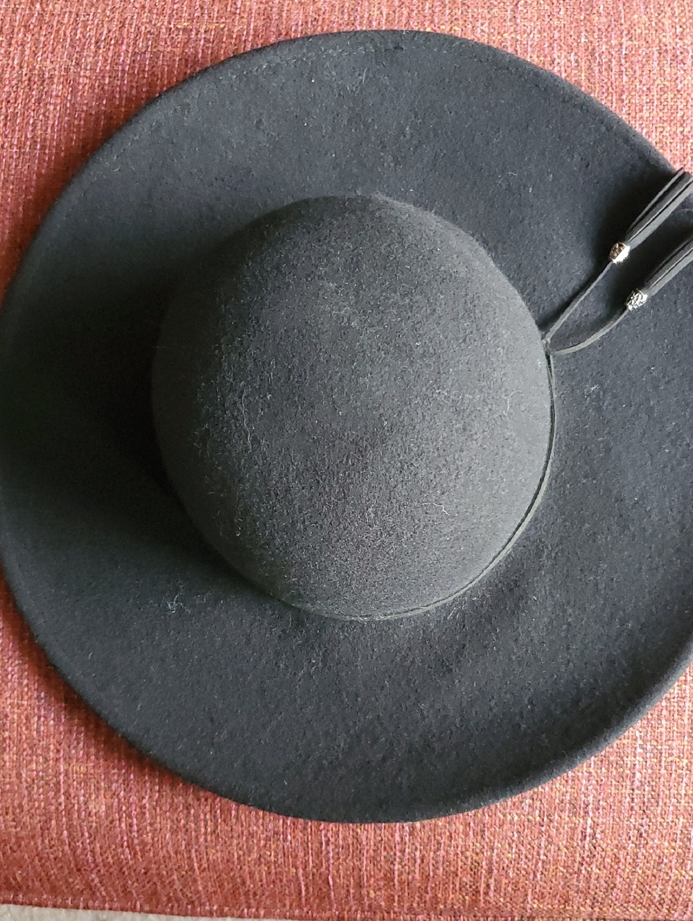 Scala Black Wool Felt Hat with Subtle Ribbon Trim